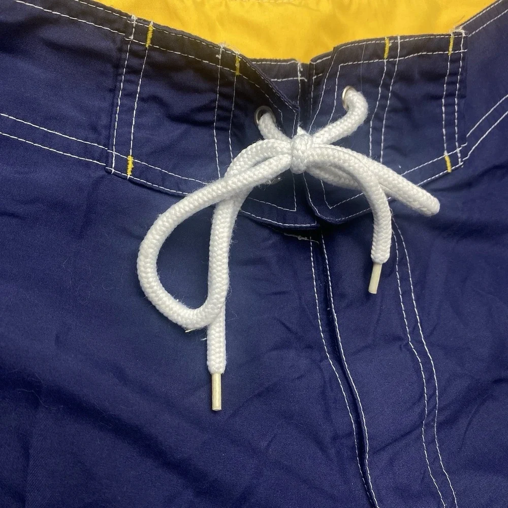 Corona Extra Beer Board Short Mens 36 Blue Yellow Swim Trunks Bathing Suit